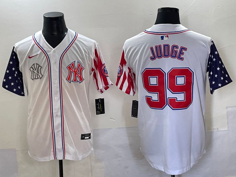 Men New York Yankees #99 Judge White a generation of national flags Jointly Name 2025 Nike MLB Jersey style 9